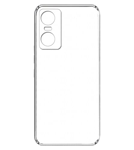 Image of Transparent Soft Silicone TPU Flexible Back Cover Compatible with Tecno Pop 6 Pro and Screen Guard