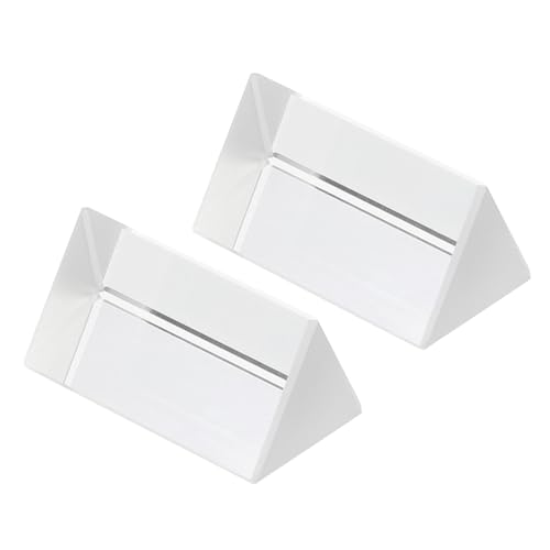 Image of PATIKIL 50mm /2 Inch Triangular Prism, 2 Pack Glass Optical Crystal Rainbow Prism for Photography Physics Teaching Lights Photo, Clear