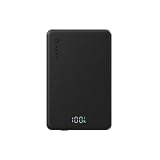 ADAM elements VIONTA L10 モバイルバッテリー 10000mAh MagSafe対応 マグネット式ワイヤレス充電 最大15W USB-C PD最大20W 急速充電 2台同時充電 薄型14.4mm 約178g LED残量表示 iPhoneウィジェット対応 機内モード PSE技術基準適合 機内持込対応 ヴィーガンレザー専用ケース付き ブラック