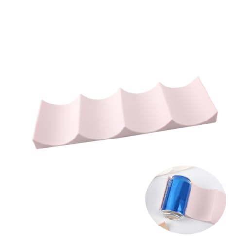 Soporte apilable de plástico para botellas de vino color rosa claro miniatura 4
