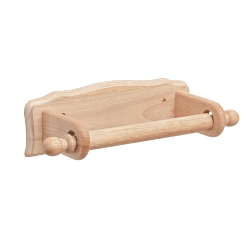 Porte-rouleau de cuisine mural en bois de hêtre pour rouleau de papier essuie-tout de taille standard (27,9 cm)