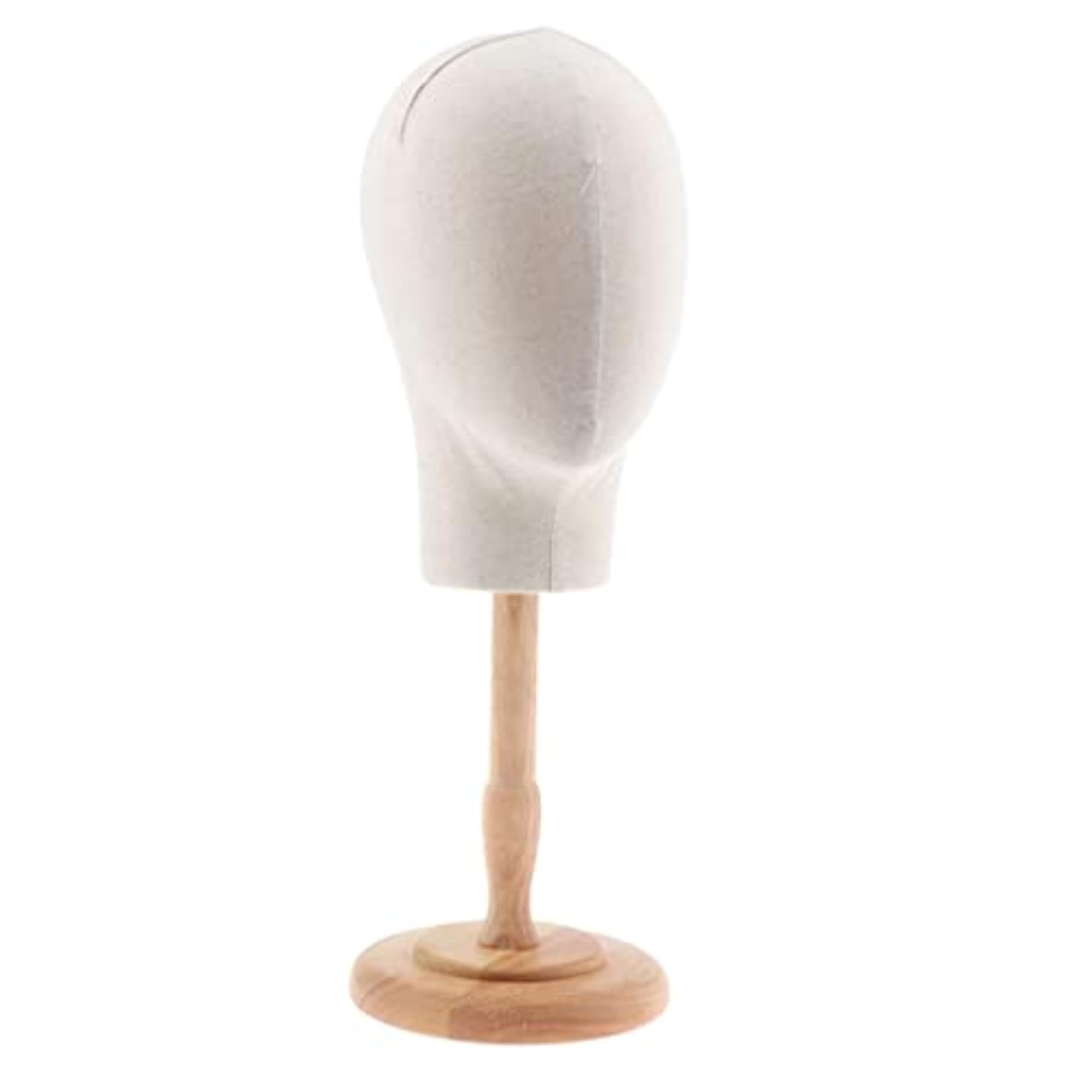 Canvas Fiberglass Mannequin Head with Stand