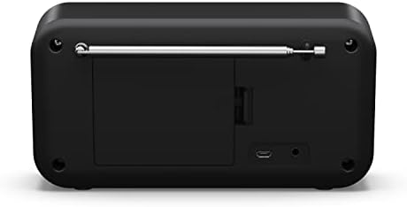 SHARP DR-P420(BK) Tokyo Portable Digital Radio with Bluetooth 5.0, Mono DAB+/FM Audio Player, Compact & Lightweight, USB/Battery Powered, Dual Alarm Clock & 40 Pre-Sets  Midnight Black