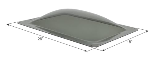 ICON RV Skylight - SL1422S - Smoke, Fits 14"x22" openings, 16"x26" overall, Outer Dome Skylight Covering Replacement for RV, Camper, Motorhome, Food Truck, or Trailer, UV Protected & Impact Resistant by ICON - Image 2