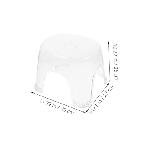 Tabouret de bain antidérapant au design ergonomique transparent et léger - 3