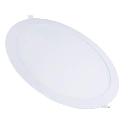 Kit 10 Painel Plafon Luminária Led 18w Redondo - Branco Frio Embutir Decoração Iluminação Casa Loja