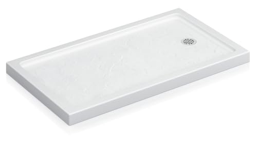 Image of KPUY 48'' L X 34'' W Shower Base Pan with Reversible Install, White
