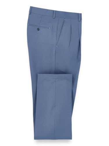 Paul Fredrick Men's Wool Gabardine Pleated Pants