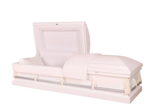 Oxford White Metal Casket