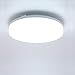 Produktbild Lamker 15W LED Deckenleuchte 6000K Runde Modern Wasserfest IP44 Deckenlampe Deckenbeleuchtung 1350lm Super Hell für Wohnzimmer Küche Balkon Flur Badezimmer Bad Garage Büro Kaltes Weiß