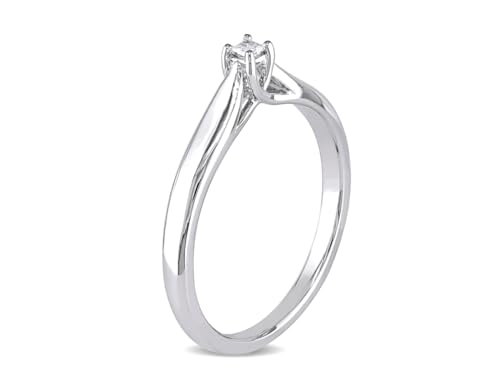 1/20 Carat (ctw) Diamond Solitaire Promise Ring in Sterling Silver3