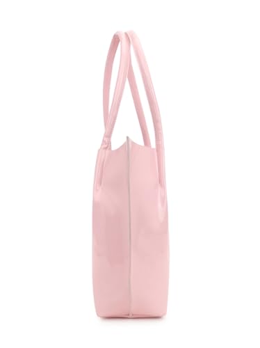 Image of Carrylux Casual Patent Synthetic Leather Tote Bag, Handbag for Ladies