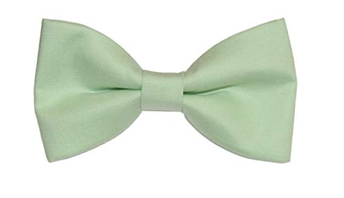 Men's Mint Green Clip On Cotton Bow Tie - Made in The USA