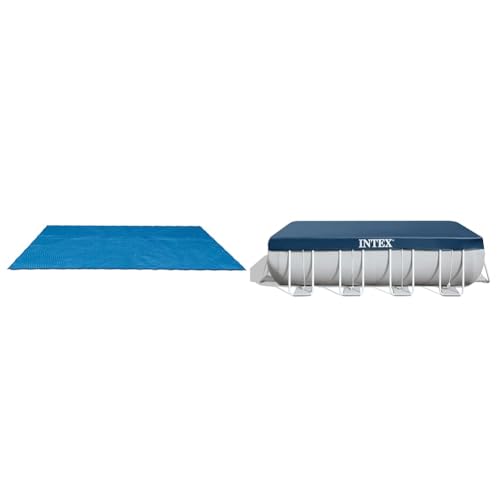 Intex bâche à Bulles rectangulaire 4,40 x 2,10m pour Piscine 4,50 x 2,20m & 28037 - Bâche Protection pour Piscine Rectangulaire Tubulaire 4M X 2M