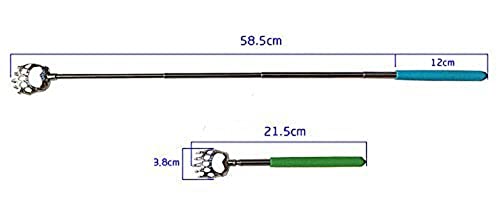 Image of Alexvyan Small Adjustable Portable Extendable Back Scratcher, Metal Stainless Steel Telescoping Itching Stick Tool (Pack of 1 - Model 2)