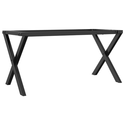vidaXL Patas de mesa de centro estructura X acero 80x40x43 cm, pata de mesa auxiliar, pata de mesita auxiliar, pata de mesa de metal