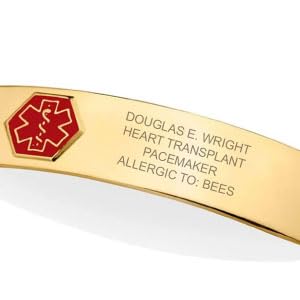 10K Gold-Filled Classic Red Medical ID Bracelet2