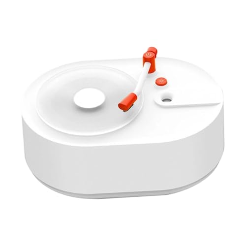 Humidificador de Aire Difusor de Aceites Esenciales Lámpara de Mesa Luz Aromática Portátil Original Función Silenciosa Adecuado para Dormitorio Sala D, Blanco, Individual