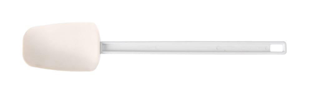 HENDI Teigschaber, geformt, Griff mit Aufhängeöse, Temperaturbeständigkeit: bis 110°C, Schaberlöffel, Teigspachtel, Teiglöffel, Schaberlänge: 117mm, 408x75mm, ABS, TPR, Weiß