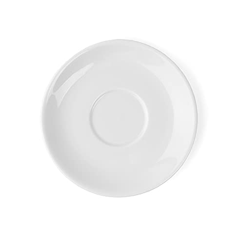 Holst Porzellan UTA 114 Porzellan Universal-Untertasse 14 cm, Spiegel 5,2 cm, weiß, 14 x 14 x 2 cm, 6 Einheiten