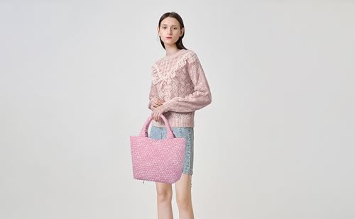 Image of Vegan Leather Purses for Women, Handmade Purses and Handbags Summer Beach Travel Tote Shoulder Bag | WOVEN