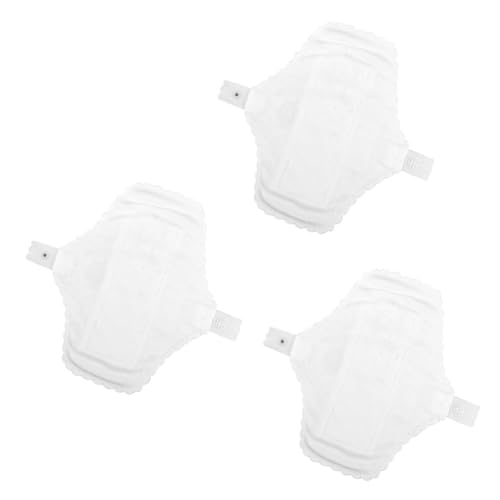 Yardenfun 3 Piezas Compresas Menstruales Reutilizables de Algodón Impermeables y Transpirables Toallas Sanitarias Lavables para Mujer sin Químicos con Botón para Fijar Ropa Interior