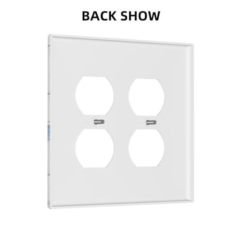 Decorative Outlet Covers Blue Flower Bottles Wood Plank 2 Gang Wall Plate Cover Double Duplex Receptacle Two Switch Light Switch Cover Plate Jumbo Dual Faceplate