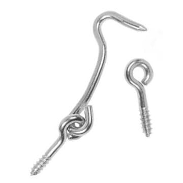 Crochets et yeux 15,2 cm en zinc anti-corrosion pour fixation stable