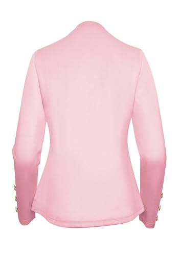 Women's Double Breasted Slim Fit Blazers Notch Lapel Work Office Suits Casual Open Front Blazer3