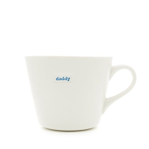 Keith Brymer Jones - Word Range - Standard Ceramic White Mug - Daddy - 350ml - Gift Boxed