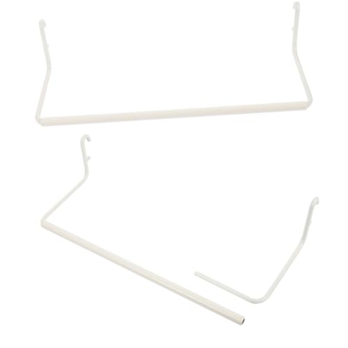 HOMOCONO 2 Pcs Pegboard Towel Rack Stainless Steel White Metal Pegboard Towel Holder Extendable Pegboard Towel Holder Paper Towel Rack for Pegboard