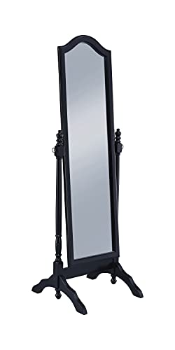 Coaster Home Furnishings Transitional Cheval Floor Mirror With Arched Top Black #TOP1
