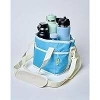 4 Water Drink Bottle Holder with Strap, Family Size 4