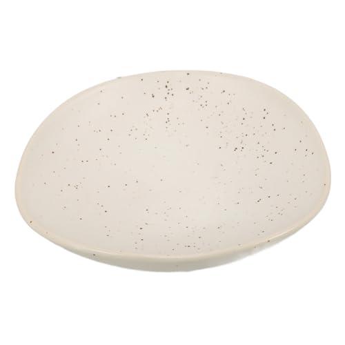 Toyvian Coupelle Bijoux Céramique Blanche Assiette Décorative et Présentoir Bijoux Élégant Plateau Rangement Bagues et Clés Accessoire Maison Raffiné