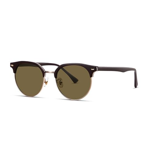 Lunettes de soleil rondes polarisées pour conduite et protection UV