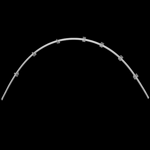 Geelin Arched Curtain Rod for Curved Windows Extends from 24 to 48 White Fiberglass Curved Curtain Rod with Mounting Brackets for Hanging Sheers Room Divider Reading Corner