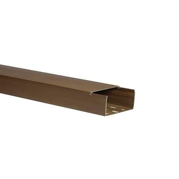 KOMIB - Goulotte électrique 90x40mm 2m, Lot de 5 unités (Marron, Imitation Bois)