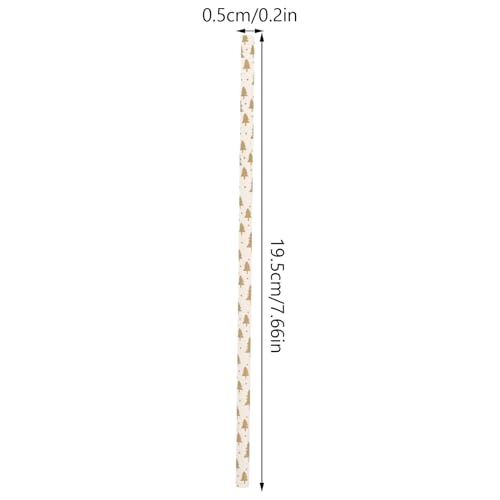 Set de 200 pitillos de papel biodegradables para Navidad miniatura 2
