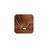 Decholly Initial Necklaces for Women Girls Kids, 14K Gold Plated Bubble Heart Initial S Letter Necklace Teen Girls Gifts Trendy Stuff Birthday Gifts for 5 6 7 8 9 10 11 Year Old Girl Gift