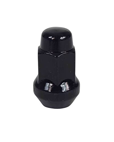 MASSFX Golf Cart Lug Nuts Full Set 16 Count for E-Z-Go Club Car Yamaha EZGO (Hex 17: 12x1.25, Black Chrome)