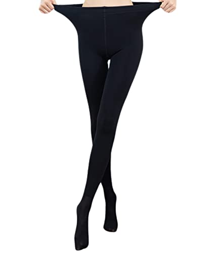 Pnadty Women's High Waisted Velvet Warm Elastic Tights Winter Fleece Lined Thick Leggings Pants