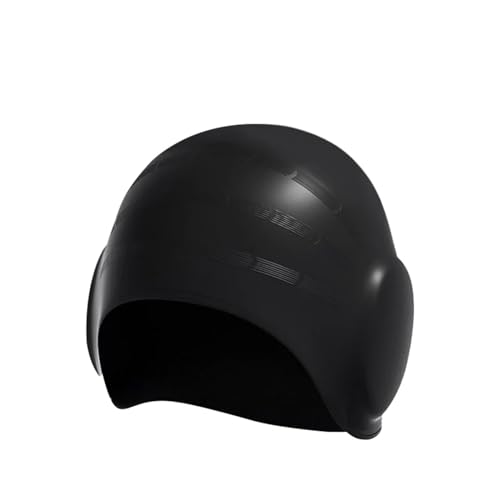Gorro Piscina Gorro de natación con protección for los oídos, gorros de natación unisex con protección for los oídos 3D, gorro de natación de silicona Flexible y duradero for cabello corto/largo Gorro