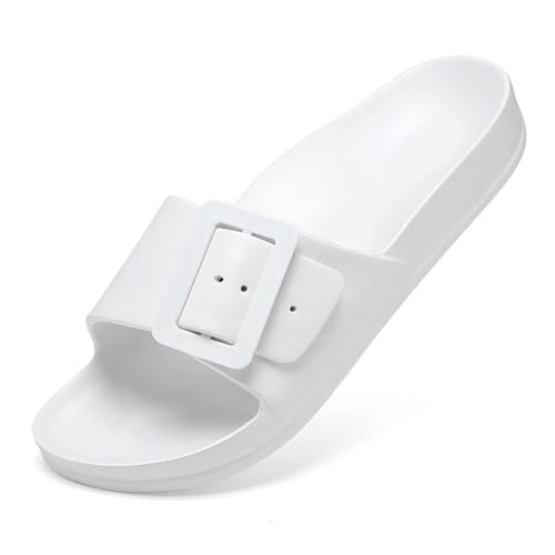 Slides for Women with Arch Support Pillow Soft Recovery Sandals Lightweight Summer Beach Slippers Non-Slip Shower Shoes