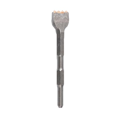 SDS Plus Tuckpointing Mèche de ratissage, 40 x 210 mm, queue hexagonale pour enlever la brique, 4 pointes burin à gratter pour béton, carrelage et maçonnerie
