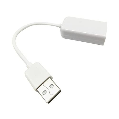 UKCOCO USB sound card Notebook sound card External power-free sound card USB audio Adapter card 7.1 Channel Sound Card Sound for Notebook Sound with Cable Line computer audio card white