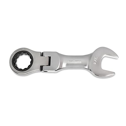 GearWrench 7 Pc. 12 Pt. Stubby Flex Head Ratcheting Combination Wrench Set, SAE - 9570, Silver - Image 3