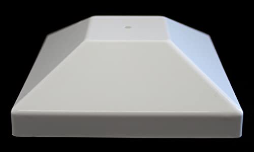 Nominal 4X4 Plastic Fence Post Caps With Nail Hole (3-5/8"X 3-5/8") (16, White) #TOP4