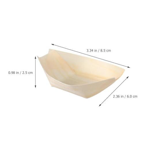 Platos desechables de madera para sushi 250 unidades miniatura 2