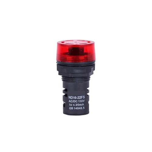 Buzzer alarme ND16-22FS rouge signalisation sonore 110V AC DC