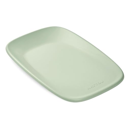Nattou Wickelauflage - Wickelauflage Abwaschbar und wasserdicht auf PU-Schaum - Leicht und weich Baby Wickelunterlage - Wickelunterlage mit erhöhten Rändern - 50x70 cm - Grün